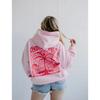 Womens Hoodie Hawaii Hibiscus Butterfly Print 3D Graphic Sweatshirt