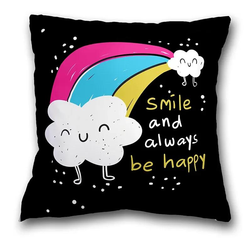 Anime Cat and Dog Pillow Pillowcase Home Sofa Car Waist Cushion Cover Nordic Cartoon Animal Whale Zebra