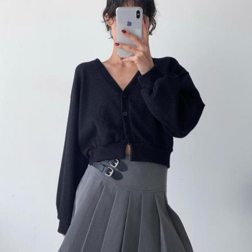 New ArriVals Open Run Crop Cardigan For Short Women V Neck