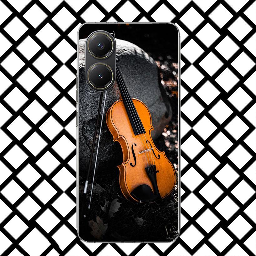 Music Violin Phone Case for Xiaomi Poco F7 Ultra X7 X6 X5 Pro X4 Gt M8 M7 Redmi 15 15C 13 13C 12 12C Soft Cover Fundas Poco F7 U