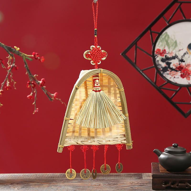 2026 Dragon Boat Festival Mugwort Fan Pendant & Indoor Sachet Bells for Door Handle and Decoration