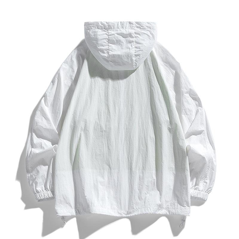 Summer main product sunscreen clothing couple loose version men's outdoor hooded sunscreen clothing UV protection