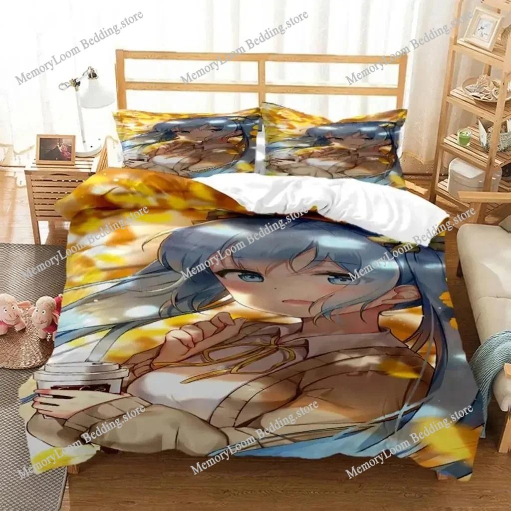 Princess Girl Hime Premium Luxury Bedding Set Japan Cartoon Soft Duvet Cover Plush Comforter Bedspread Twin/Single Size Printed