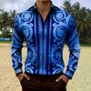 Camicia Lunga con Fantasia Barocca di Lusso, Elegante Top Moda Uomo