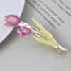Metal Tulip Flower Hair Side Clip Fringe Bangs Duckbill Clip Women Girls Sweet Headwear Hairpin Hair Style Accessories
