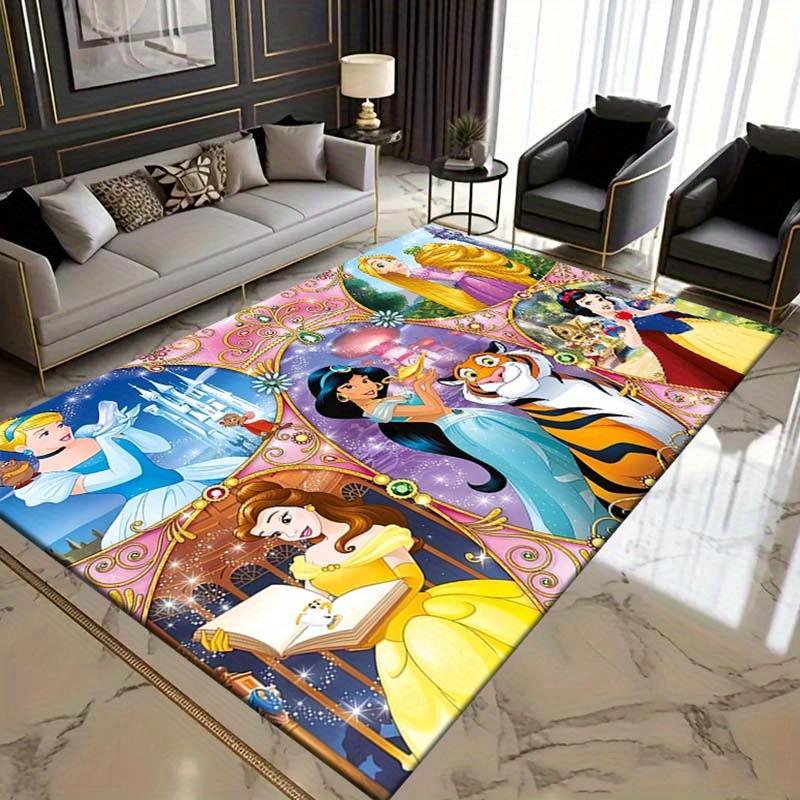 1pc Disney Princess Themed Area Rug, Non-Slip Door Mat for Home Entrance, Bedroom, Bathroom, Anti-Slip Floor Mat