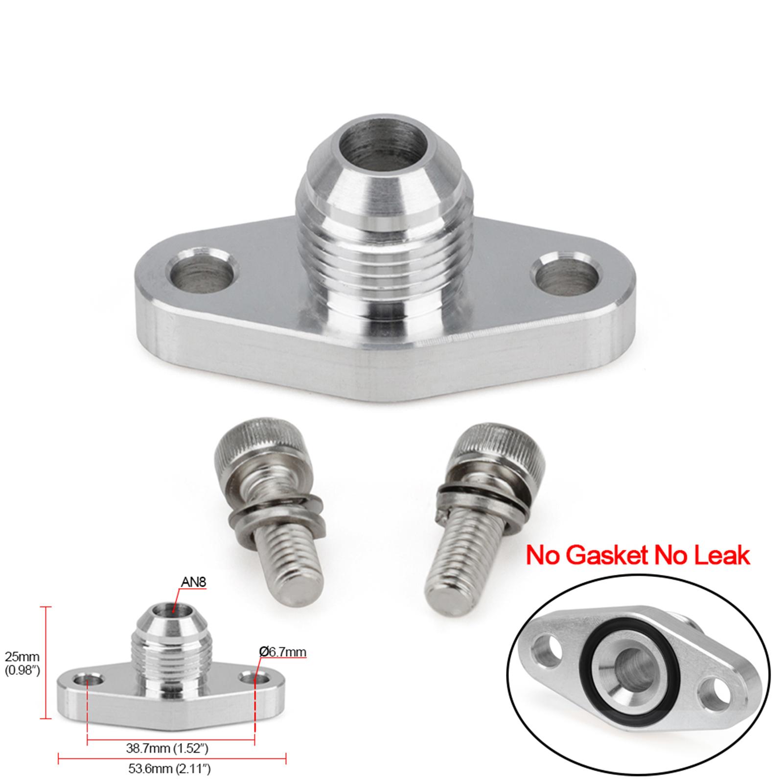 Universal Turbo Oil Return 8AN Drain Flange 38mm For KKK K03 Garrett GT15 GT17 IHI RHF4 TD04  YC101625 China Mainland