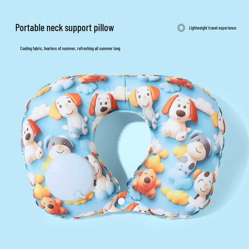 DAXTE Press-to-Inflate Travel Neck Pillow