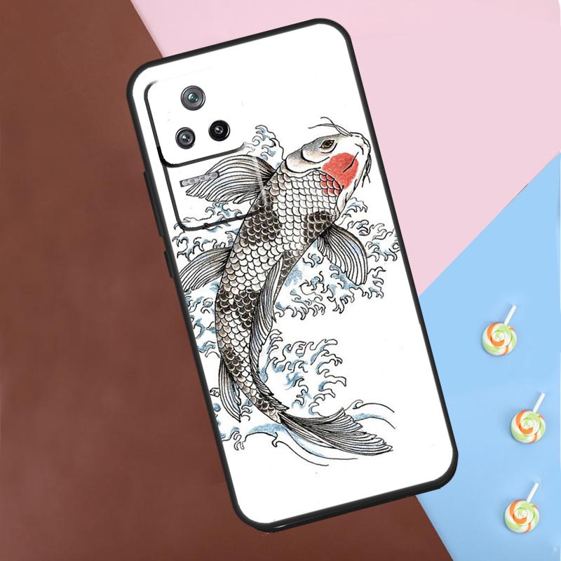 Koi Carp Fish Painting Case For Xiaomi 13T 14 Pro 11T 12T 12 13 Lite POCO X6 X3 X4 X5 Pro F3 F5 M5s M6 Pro Cover