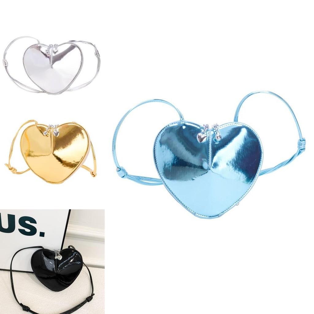 Modern Unisex Children Crossbody Bag With Breathable Pu Material And Heart Print