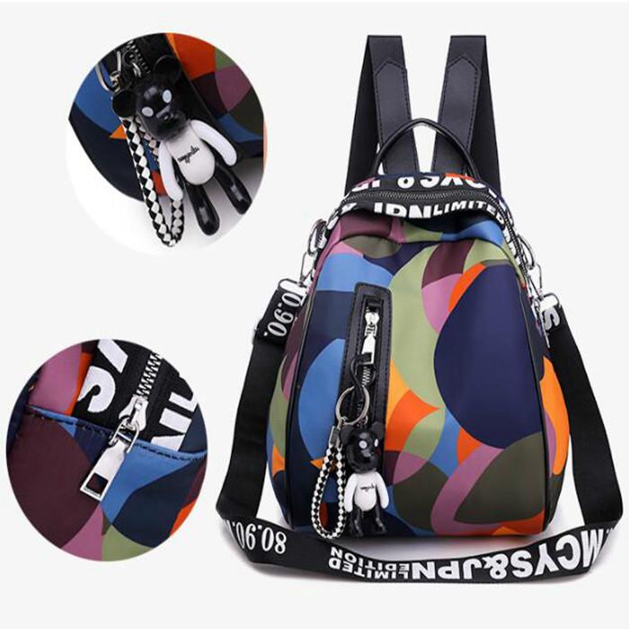 Wasserdichter Oxford-Stoff, wilde Freizeittasche, modischer Damen-Reiserucksack, schöne Mädchen-bunte Tasche