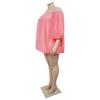 Plus Size Sexy One-Shoulder Puff Sleeve Dress - European & American Style Women's Fashion
