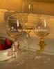 Fish Handle Glass Wine Goblet Glass Cup Champagne Coupes Water Tumbler 300ml
