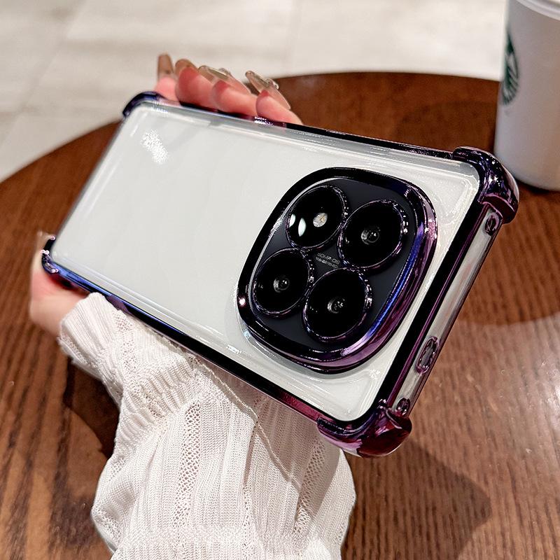 

Redmi Note 14 Pro Magnetic Stand Case - Transparent, High-End, Drop-Proof TPU Xiaomi 14 Pro
