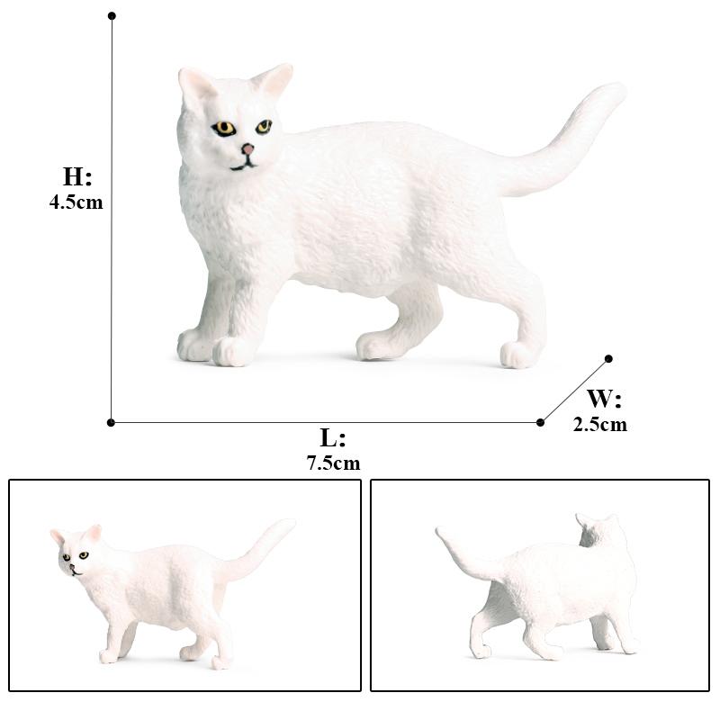 Oenux Cat Model Siamese Devon Rex Sphynx Ragdoll Persian Action Figure Cat Kitty Bobtails Figurine Cute Decoration Kids Toy Gift