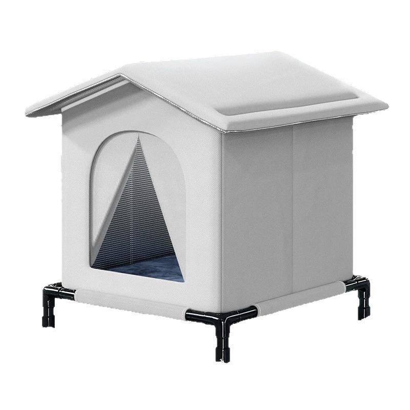 Outdoor Cat House All Season Waterproof Elevated Base Summer Heat Insulation Winter Warm Shelter For Stray Cats Small Dogs