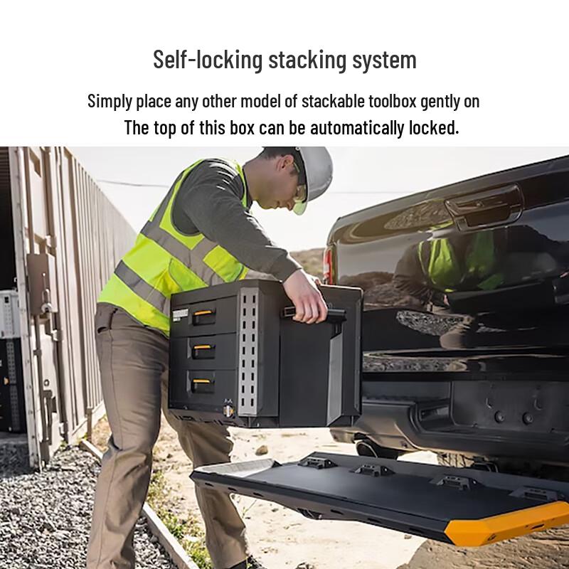 Tuobide Stackable 3-Tier Drawer Toolbox