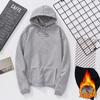 Herbst- und Winterkleidung Herren und Damen Samt Leeres Brett Druck Studentenjacke Langärmeliges Partner-T-Shirt Einfarbig Kapuzenpullover