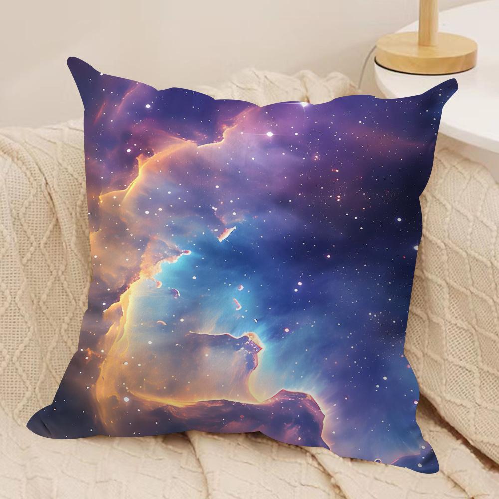 Starry Sky Cushion Cover Soft Plush Fabric DoubleSided Printed Cushion Covers for All Seasons Modern HomeDecor Gift
