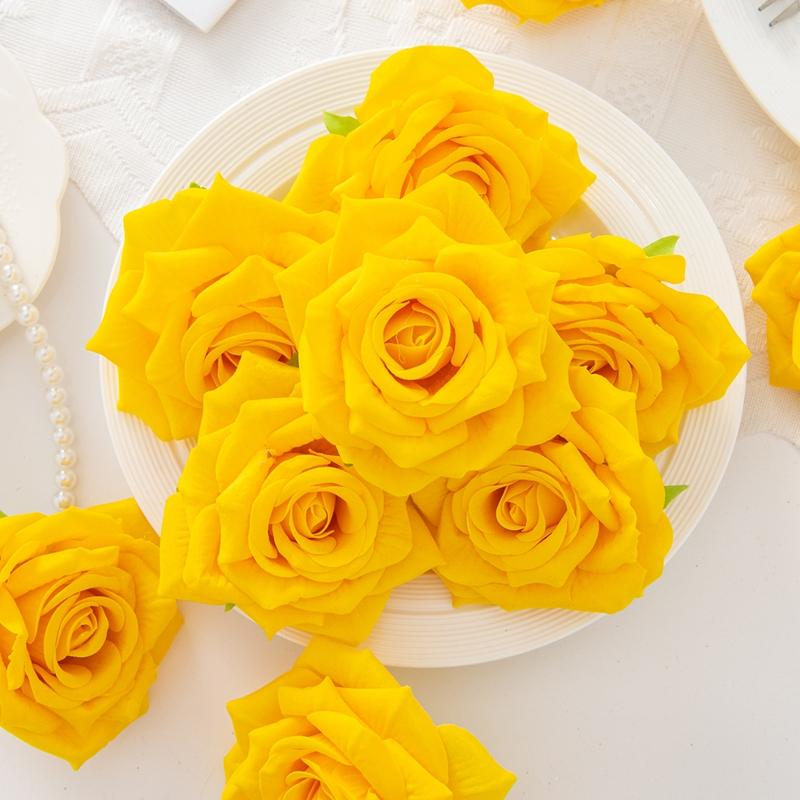 

5/10PCS Artificial Flowers Flannel Roses Home Room Table Decoration Wreath Wedding Bridal Accessory Headwear Garden Diy Gift Box 5 pcs