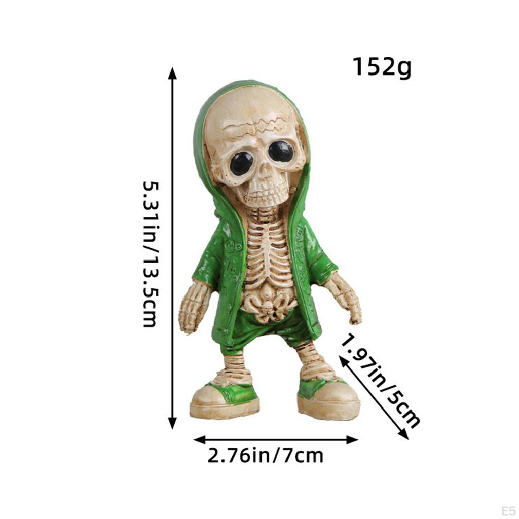 Cartoon Halloween Skeleton Figurine Statue Photography Props Resin Sculpture for