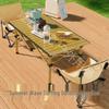 Portable Outdoor Folding Table and Chairs Set - Compact Egg Roll Design for Camping and Picnics