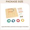 Wooden Geoboard Math Table Board Game Geometry Learning with Pattern Book Graphical Educational Toy