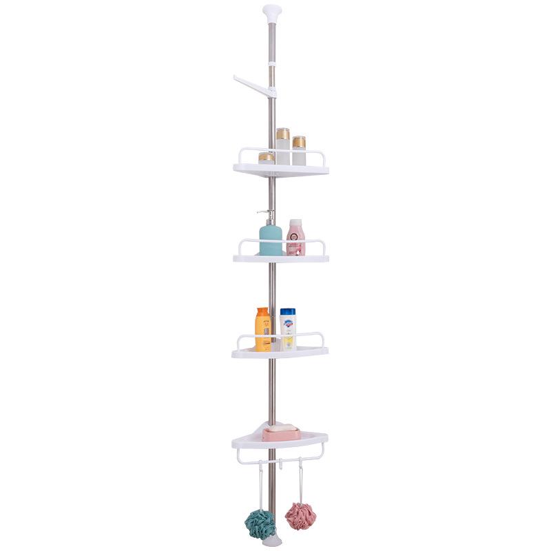 Punch-Free Corner Bathroom Storage Tower: Multi-Functional Floor-to-Ceiling Organizer