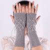 Women's Knit Fingerless Long Gloves