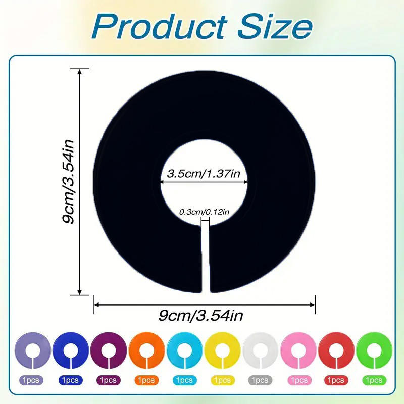 10PCS DIY Clothing Size Dividers Round Hangers Closet Dividers for Clothes Stores or Home Blank Dividers