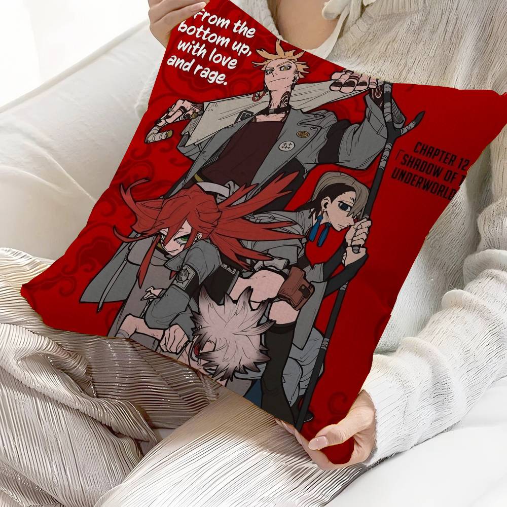 Japanese Supernatural Combat Anime GGachiakuta Pillow Cover For Bedroom Room And Living Room Sofa Decorative Cushion Cover