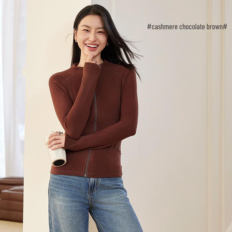 Женское кашемировое пальто с гиалуроновой кислотой - Зимнее приятное к коже приталенного силуэта с полувысоким воротником Small 3890₽