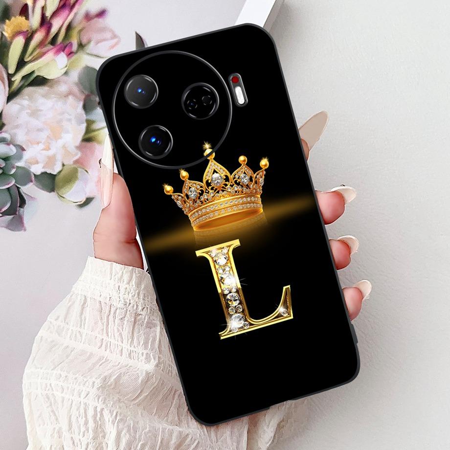 Phone Case For Tecno Camon 30 4G 5G 30S Pro 30pro 30 Premier Cover Soft Silicone Funda Matte TPU Capa Initial Letters Pattern