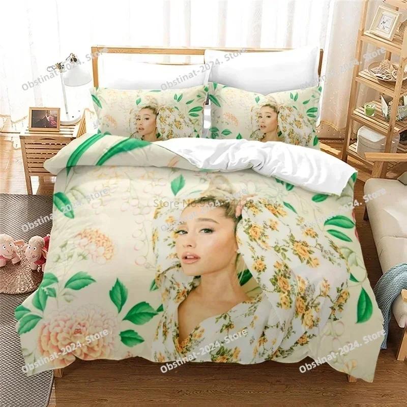 Ariana Grande Singler Bedding Set Printed single Comforter Quilt Bed Cover Duvet Cover Pillow Case 3 Pieces Sets Kids Adult Size