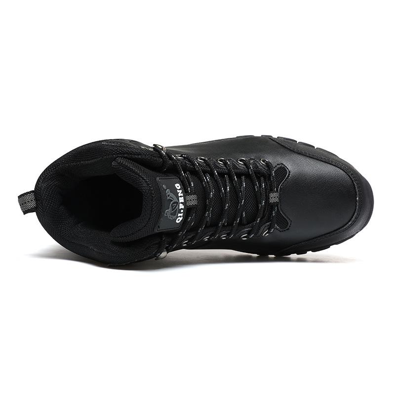 Winter thickened non-slip outdoor hiking shoes waterproof high-top casual sports shoes platform-soled couple velvet cotton shoes