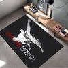 Taekwondo Kick Silhouette Rug suitable as a non-slip mat for the living room or bedroom sofa