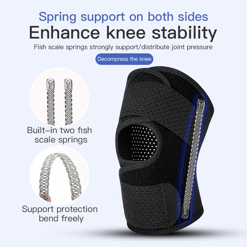 1 adjustable elastic knee pad, breathable, non slip, and positioned compression, providing stable support for sports and fitness