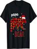 Papa Bear Funny Men Red Plaid Christmas Pajama Family Dad T-Shirt