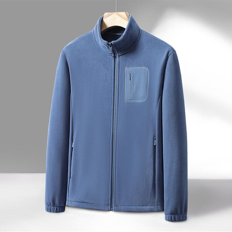 New Fleece Coat for Couples, Thickened and Warm, Spring, Autumn and Winter Stand-up Collar Cardigan, Outdoor Polar Fleece Jacket