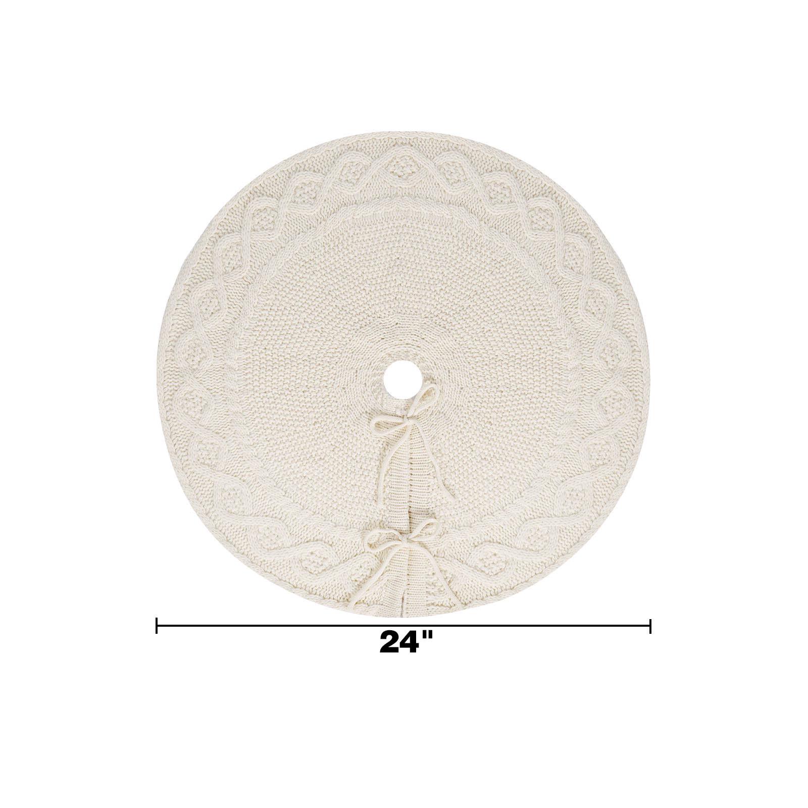 White Knitted Christmas Tree Decoration