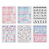 Nail Sticker Self Adhesive Waterproof Eye-catching Love Heart Print Fingernail Sticker DIY Nail Art Gadget Birthday Gift