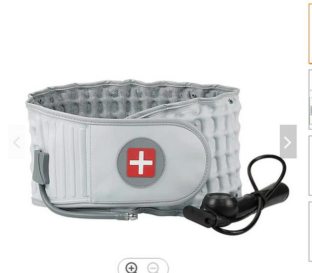 Inflatable Lumbar Support & Traction Belt for Elderly - Home Use Waist Care Device for Lumbar Muscle Strain