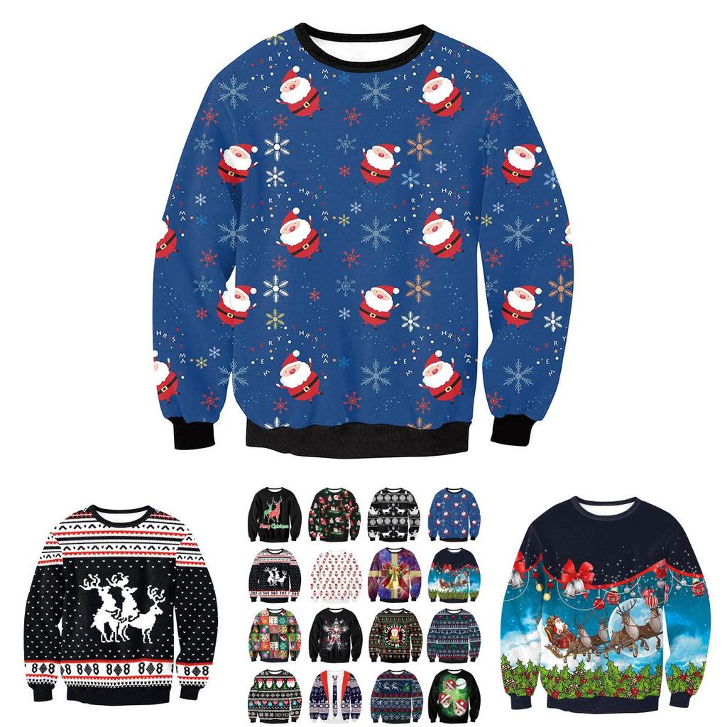 Premium New Ugly Xmas Christmas Sweater Vacation Santa Elf Novelly Sweatshirt For Women And Men