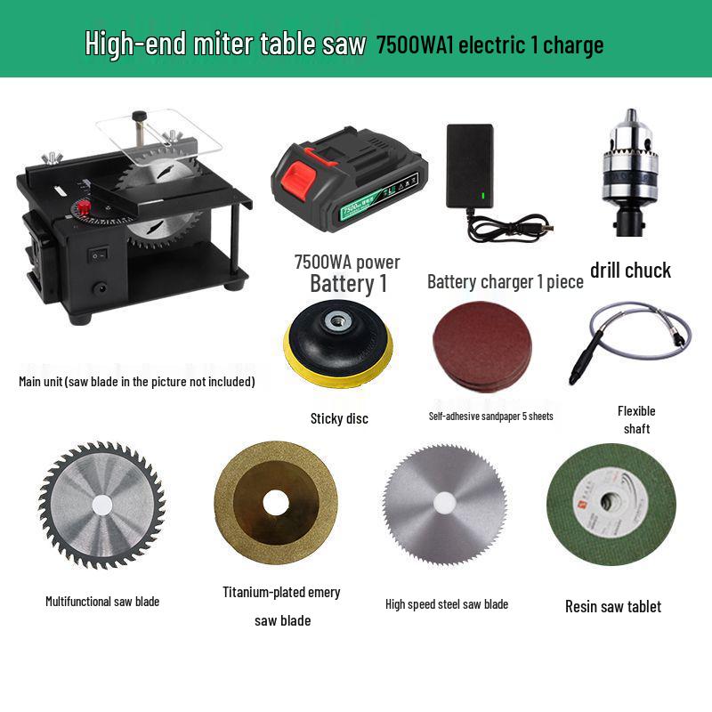 Compact Multi-Functional Table Saw for DIY Woodworking & Jade Cutting
