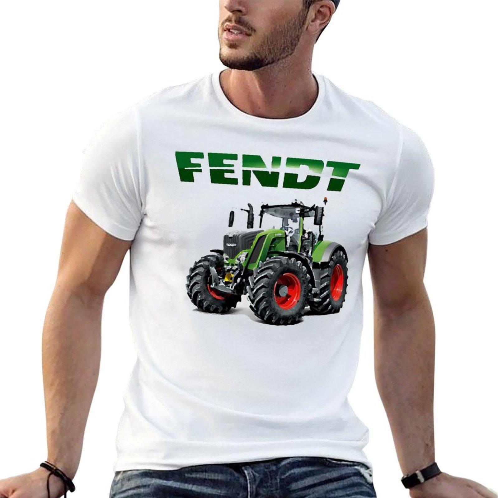 GUOYAN TOP fendt Duitse tractoren T-shirt katoenen t-shirts hoge kwaliteit t-shirts voor man slim fit T-shirt L