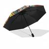 Fireman Fire Trucks Themed Travel Umbrella-8 Ribs Automatic Opening and Closing, Portable Folding Design, Compact and Stylish Umbrella Suita