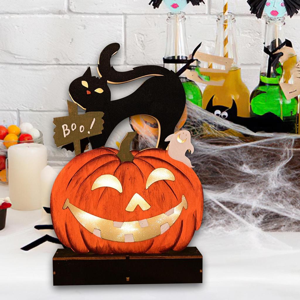 Halloween table decoration gift made of wood, scary, prop for