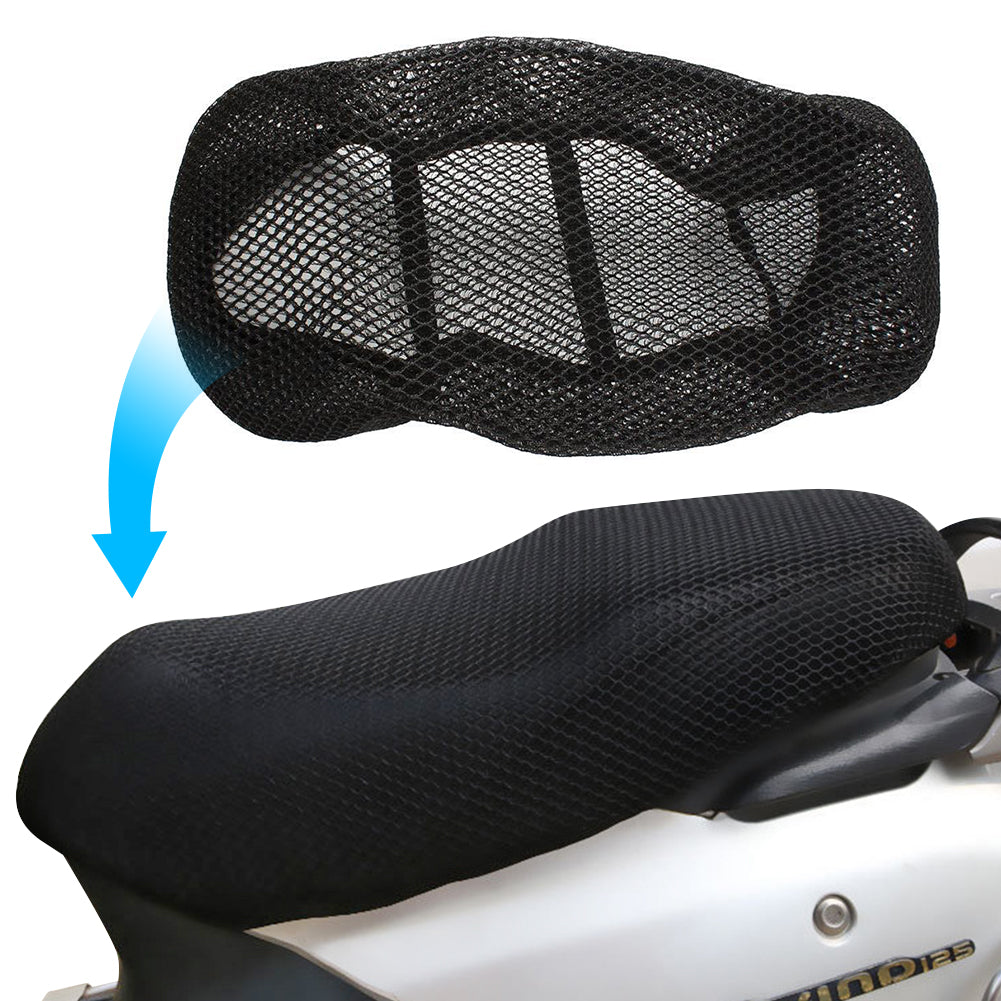 Motorcycle 3D Mesh Cushion Seat Cover Protector Anti-Slip Cushion Mesh Anti-skid Pad Mesh Seat Cover for Motorbike Scooter Bike