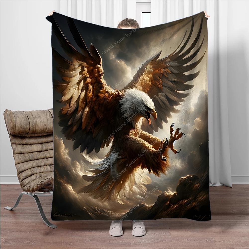 Eagle Design Soft Flannel Blankets,Keep Warm Throw Blanket Comfortable Blanket for Picnic Beds Sofa Home Bedroom Cover Kids Gift