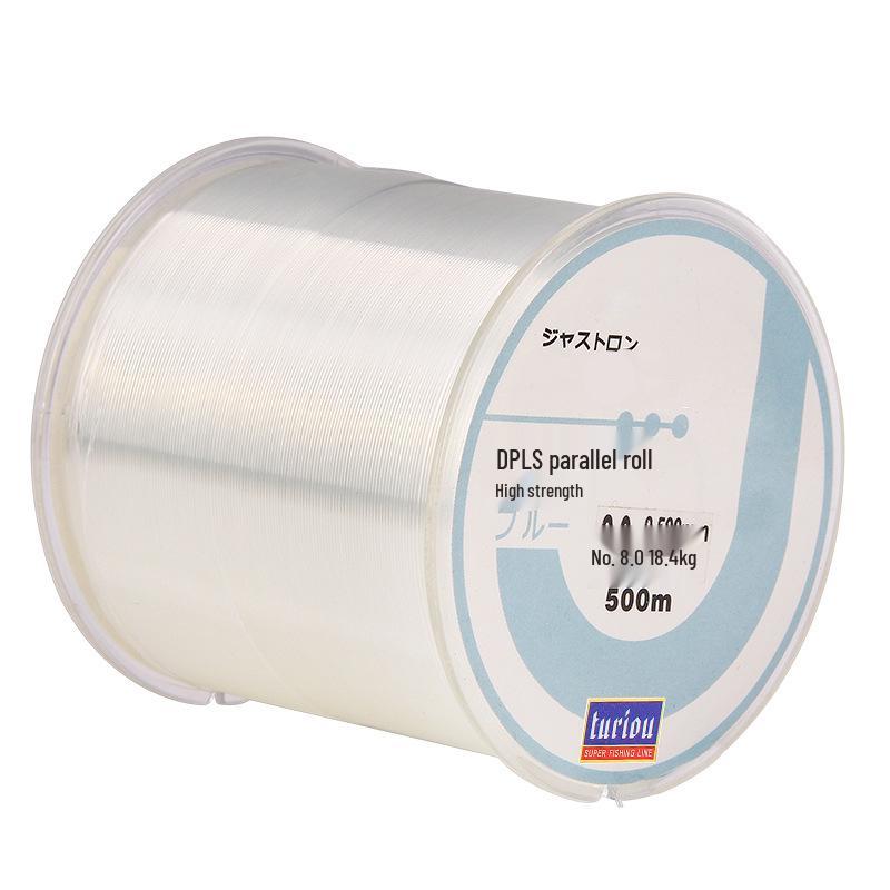 500m Wzmocniona Żyłka Nylonowa do Wędkarstwa Morskiego i Skalnego na Sztuczną Przynętę - Nawój Równoległy Kołowrotek